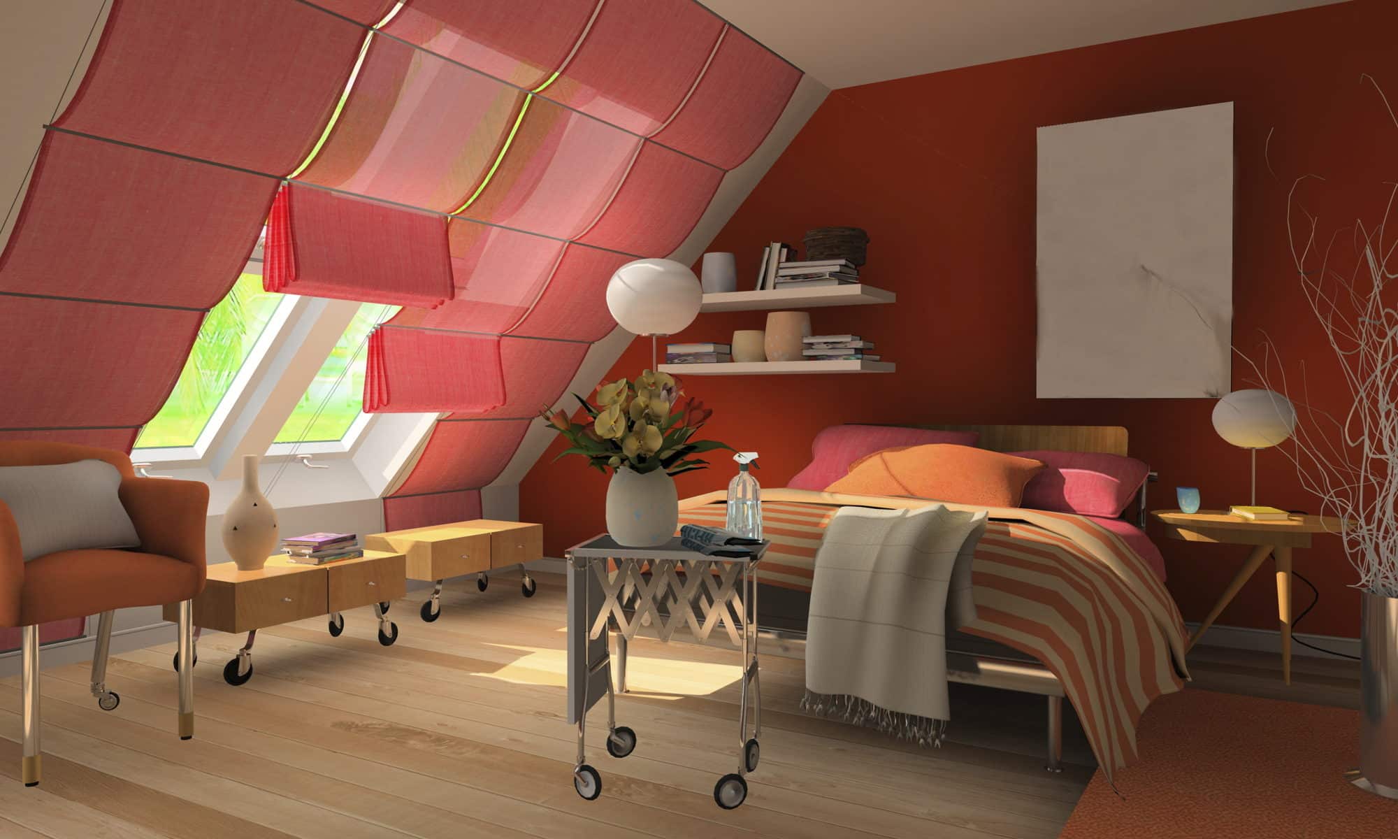 chambre d'ado sous les combles - prix aménagements