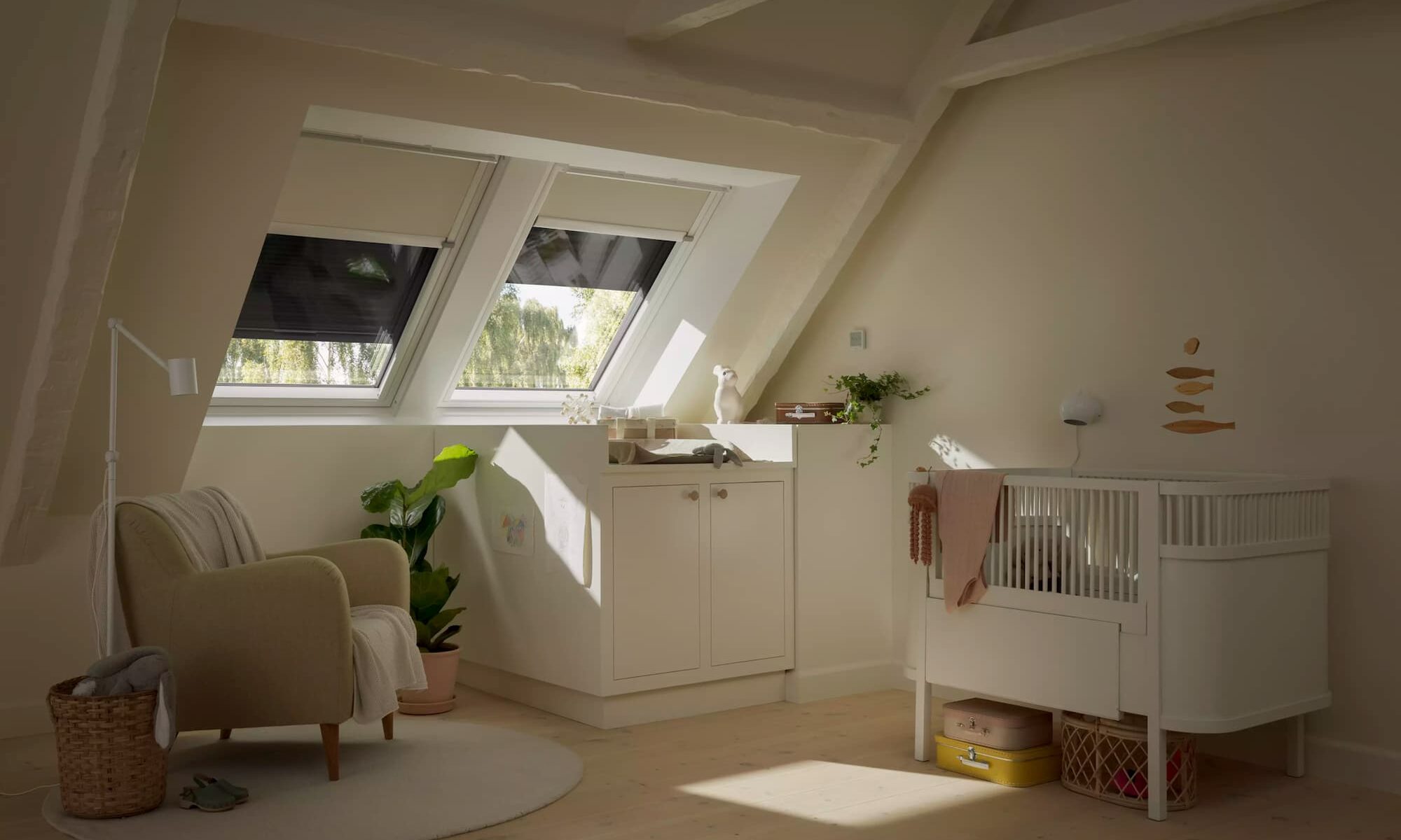 Chambre de bébé couleur crème