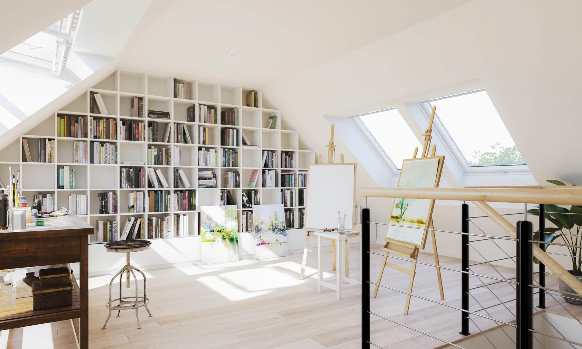 Bibliothèque sous pente DIY : le tuto pour un meuble sur mesure